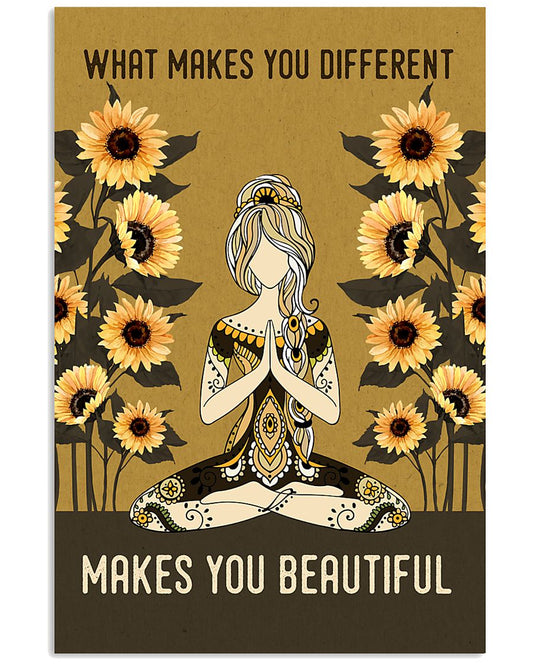Yoga Life Peace What Makes You Different - Vertical Poster - 5to9style