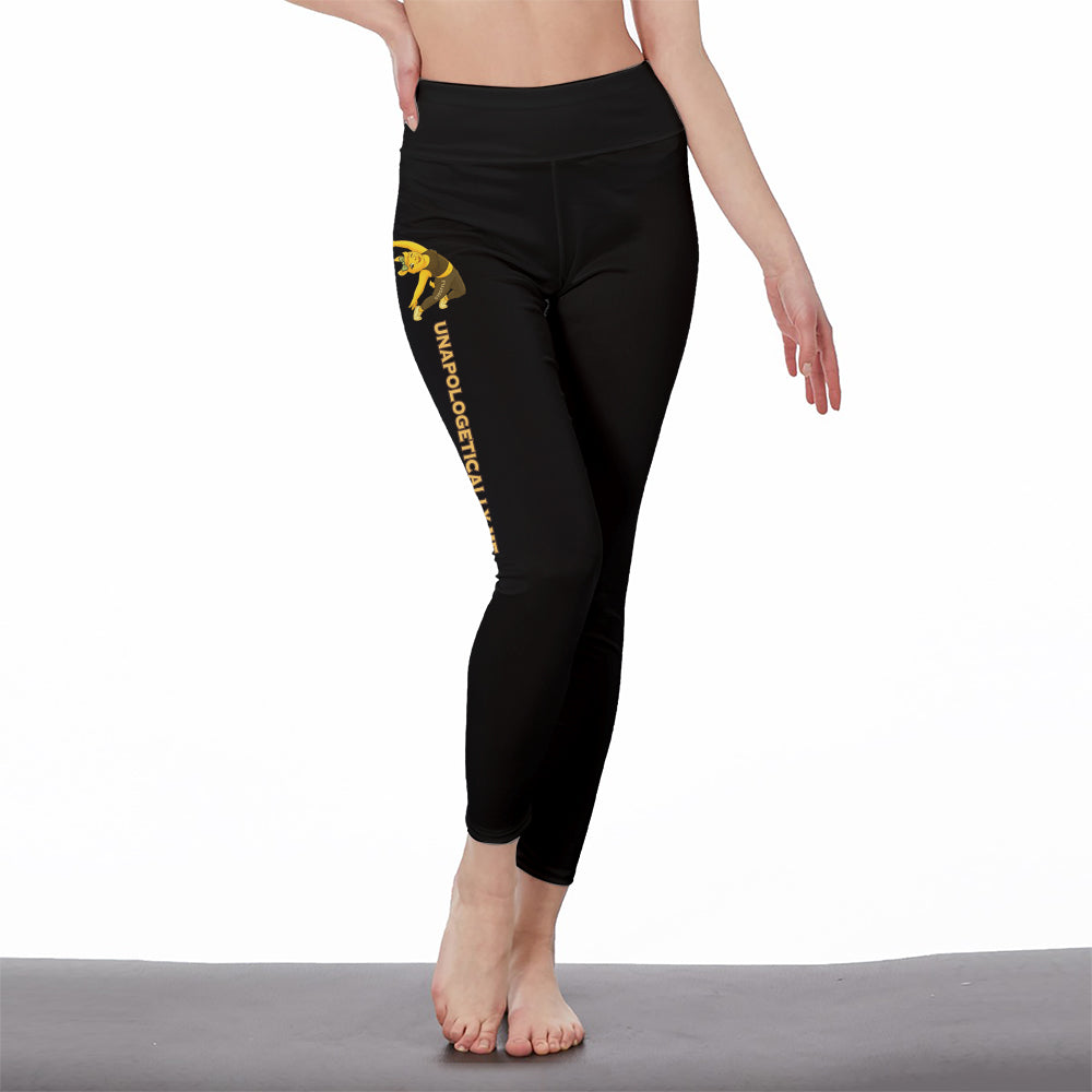 Unapologetically Me Chill Llama Yoga Pants All-Over Print Women's High Waist Leggings | 5To9Style