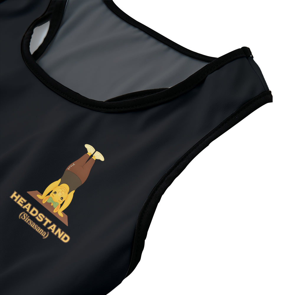 Headstand Sirsasana Chill Llama Yoga Women's Sports Bra