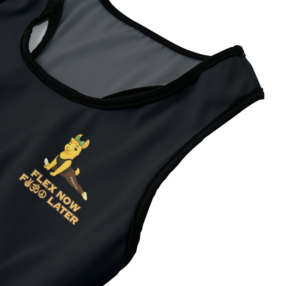 Flex Now, Fck Later Chill Llama Yoga Women's Sports Bra