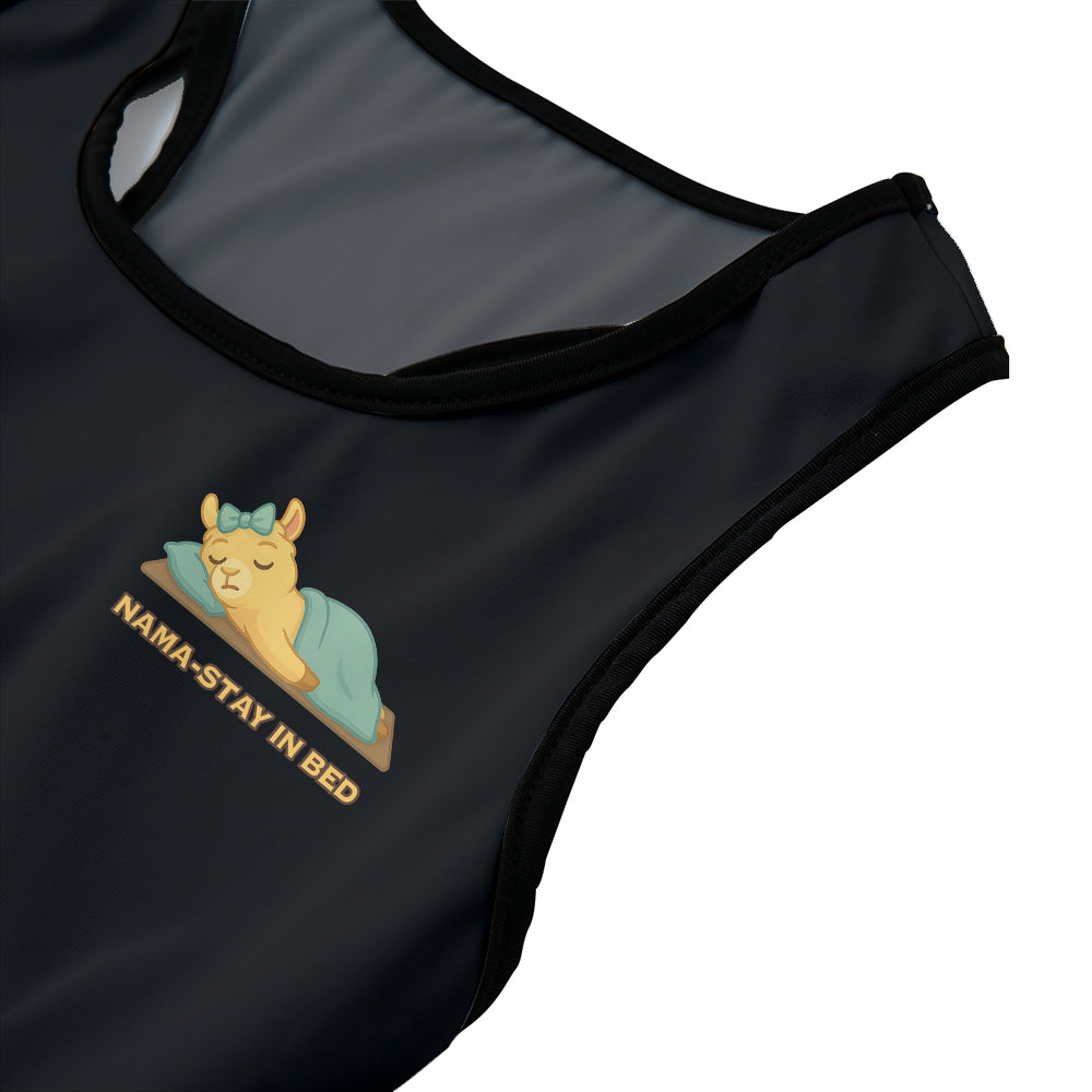 Nama-Stay In Bed Chill Llama Yoga Women's Sports Bra