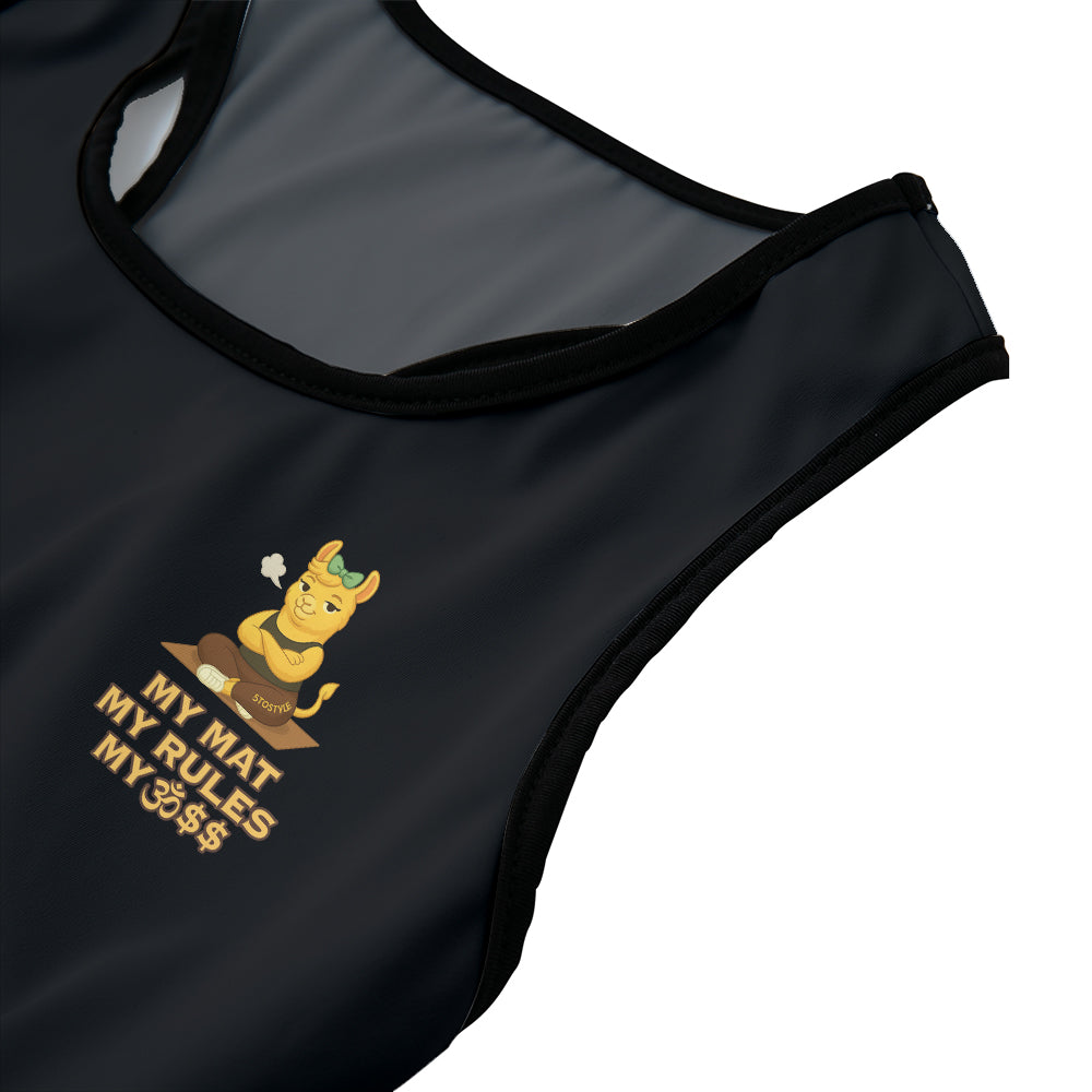 My Mat, My Rules, My Ass Chill Llama Yoga Women's Sports Bra