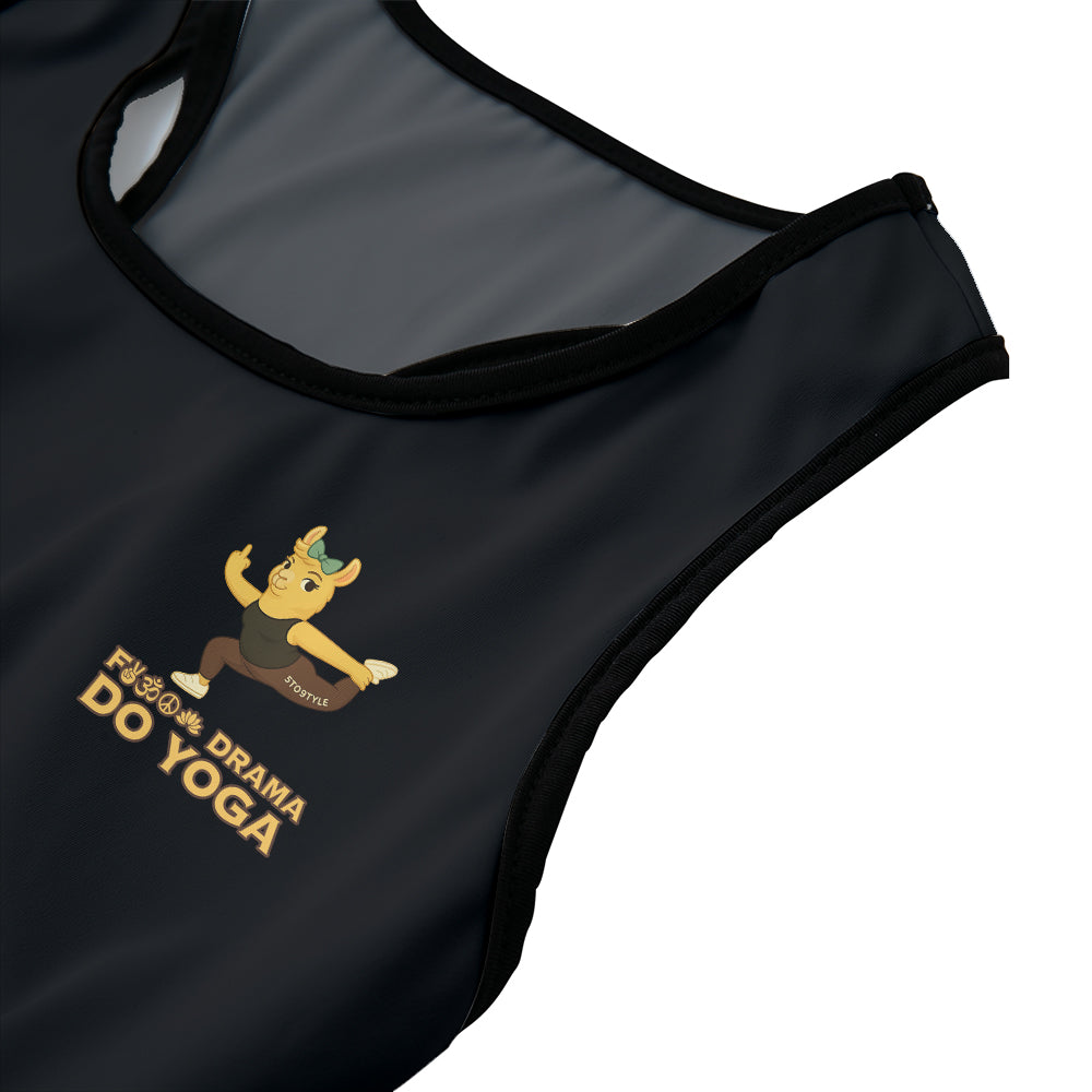 Fck Drama Do Yoga Chill Llama Yoga Women's Sports Bra