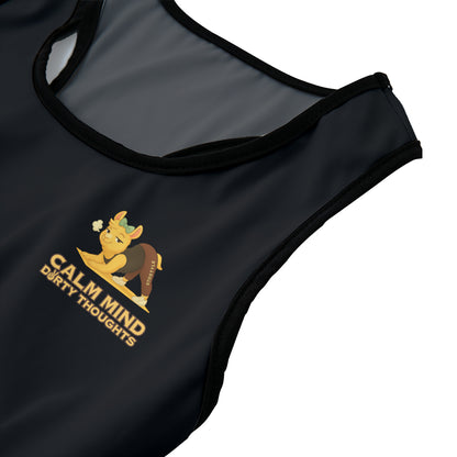 Calm Mind, Dirty Thoughts Chill Llama Yoga Women's Sports Bra