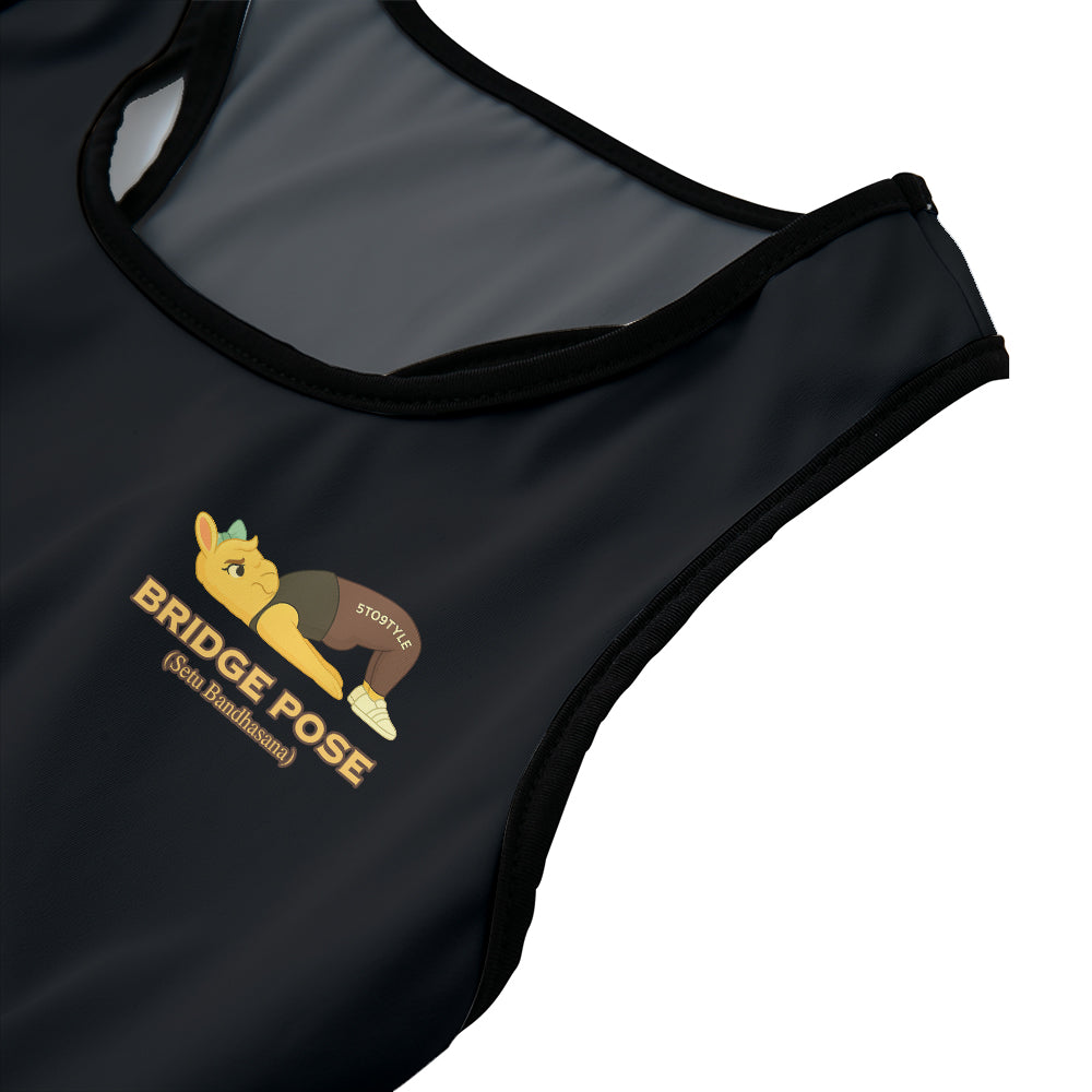 Bridge Pose (Setu Bandhasana) Chill Llama Yoga Women's Sports Bra