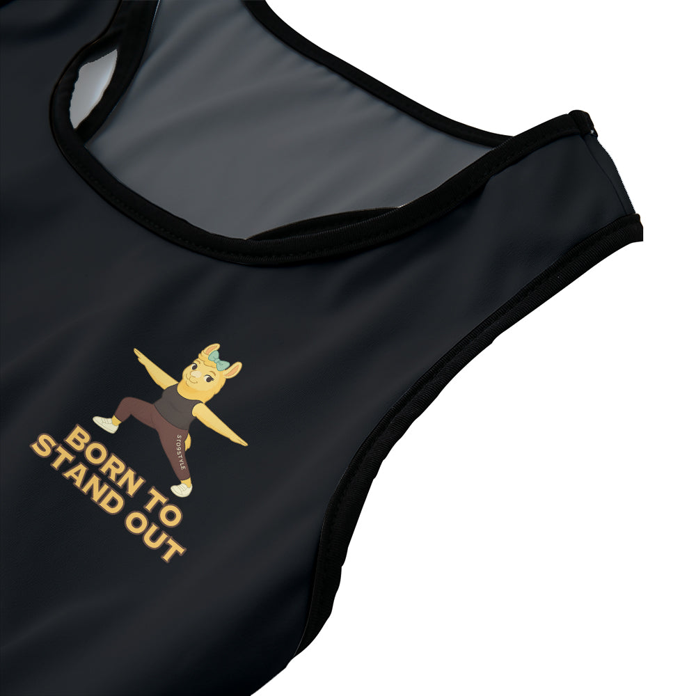 Born To Stand Out Chill Llama Yoga Women's Sports Bra