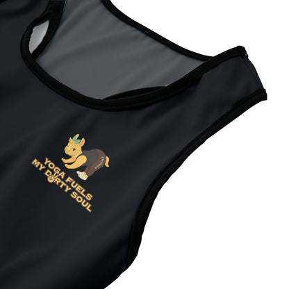 Yoga Fuels My Dirty Soul Chill Llama Yoga Women's Sports Bra