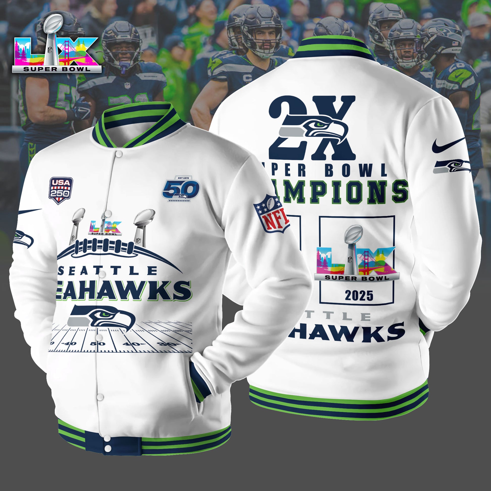 1A1LPC3SEA BBJK Baseball Jacket