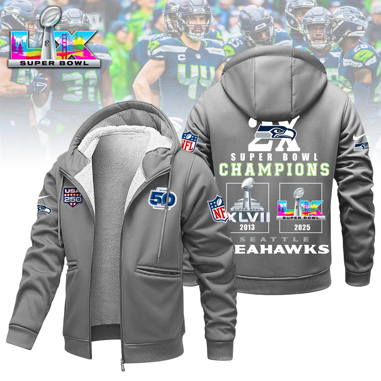 1A8LPC3SEA F107 Winter Fleece Jacket