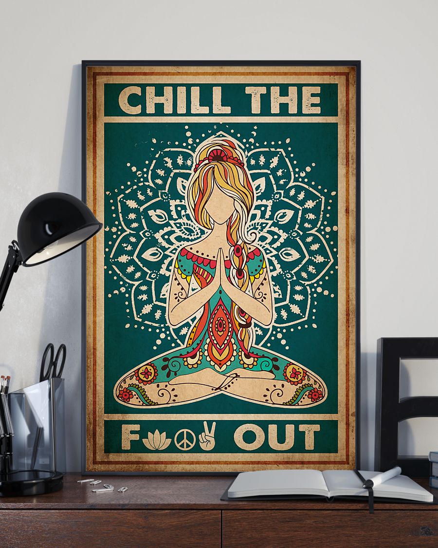 Yoga Love Life Peace Vintage Style - Vertical Poster - 5to9style