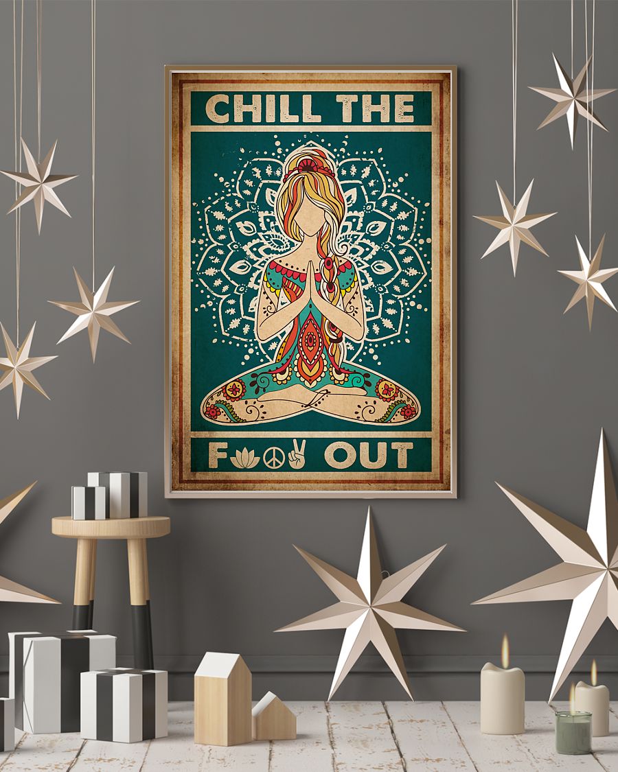 Yoga Love Life Peace Vintage Style - Vertical Poster - 5to9style