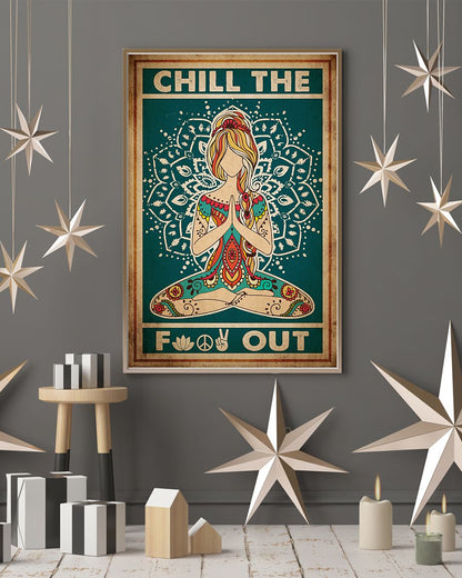 Yoga Love Life Peace Vintage Style - Vertical Poster - 5to9style
