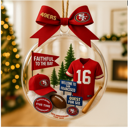 Christmas tree pendant with cute mascot and uniform of American baseball team - Ornament