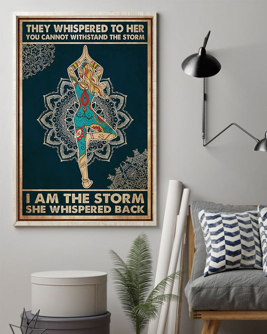 Yoga Life Peace I Am The Storm - Vertical Poster - Owl Ohh