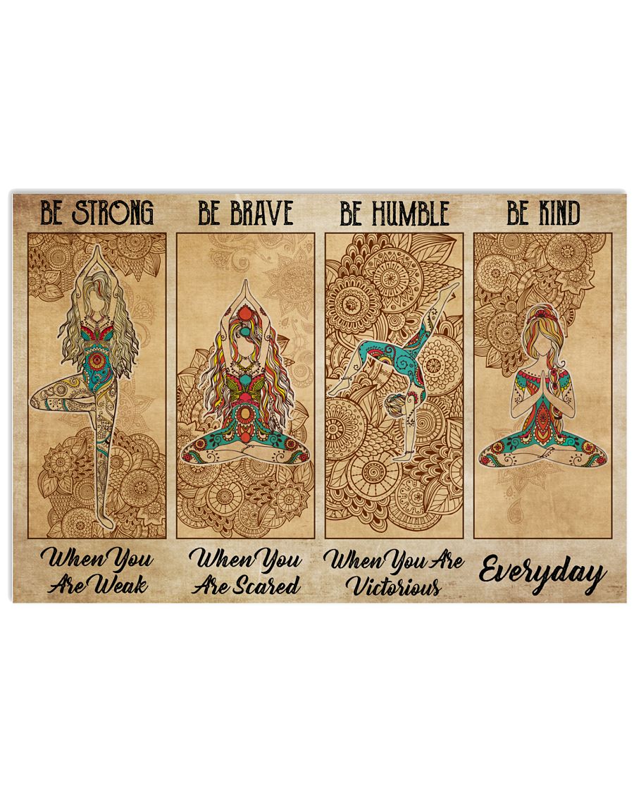 Yoga Love Peace With Classic Style - Horizontal Poster - 5to9style