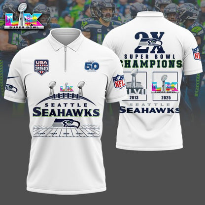 2A9LPC3SEA 3D ZIPPL Zip Polo Shirt