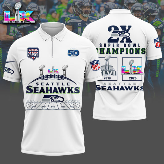 2A9LPC3SEA 3D ZIPPL Zip Polo Shirt