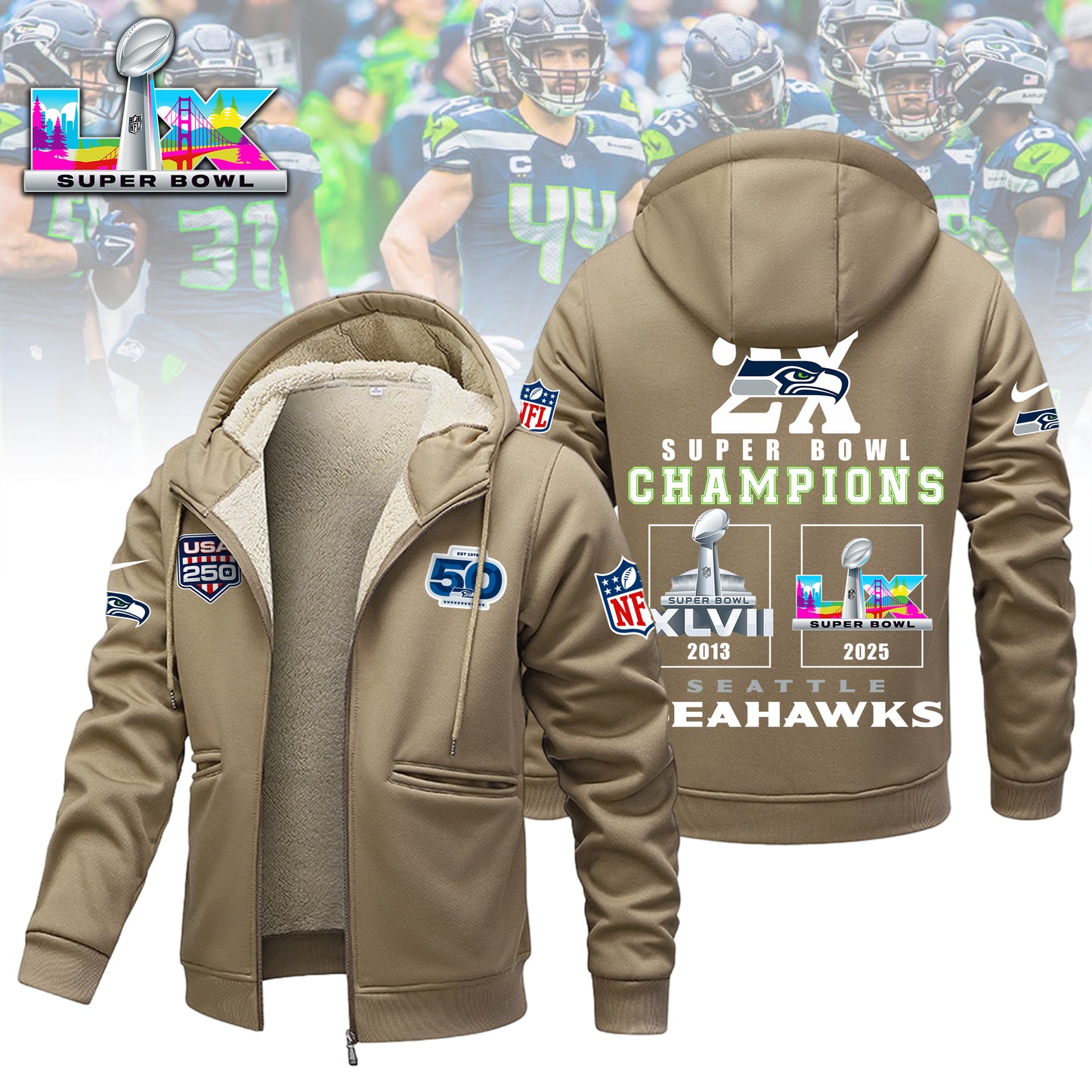 1A8LPC3SEA F107 Winter Fleece Jacket