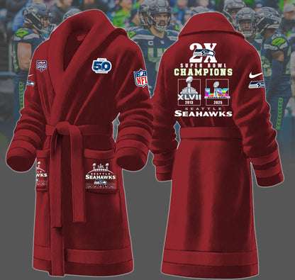 1A4LPC3SEA F130 Fleece Bathrobe