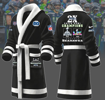 1A4LPC3SEA F130 Fleece Bathrobe