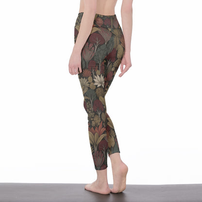 Tropical Forest Pattern Serenity Balance Inner Glow Yoga High Waist Leggings | 5To9Style