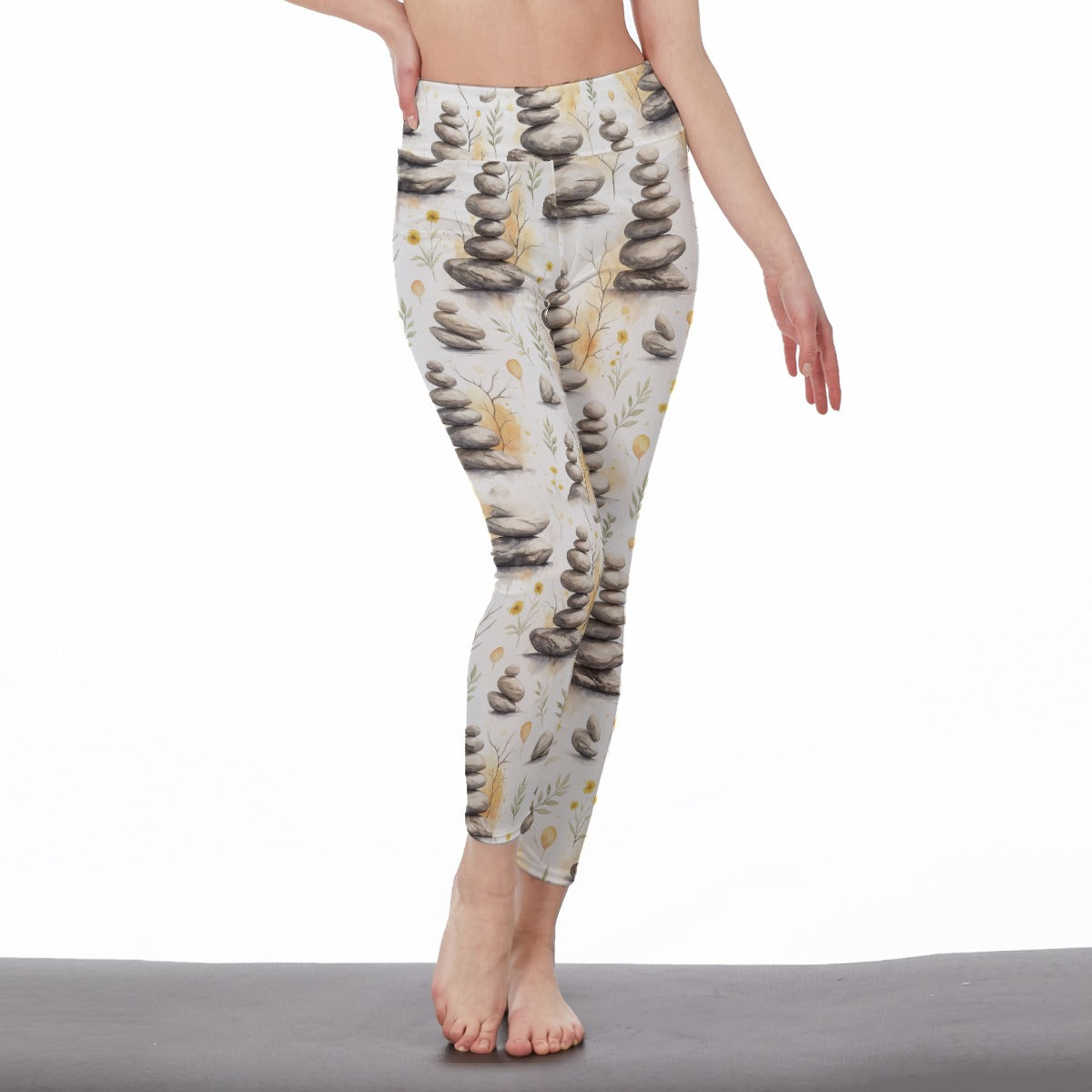 Zen Stones Infinite Harmony Flow Yoga High Waist Leggings | 5To9Style