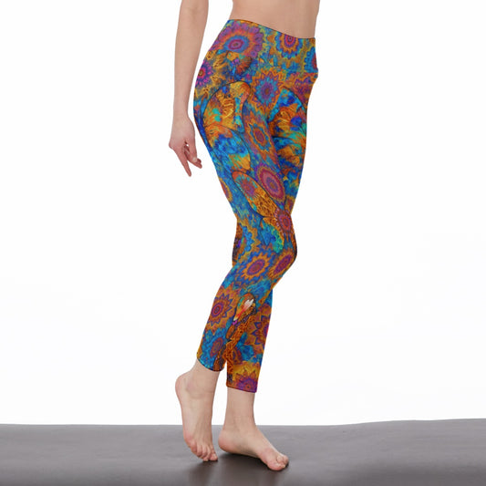 Butterfly & Mandala Mystic Balance Glow Yoga High Waist Leggings | 5To9Style