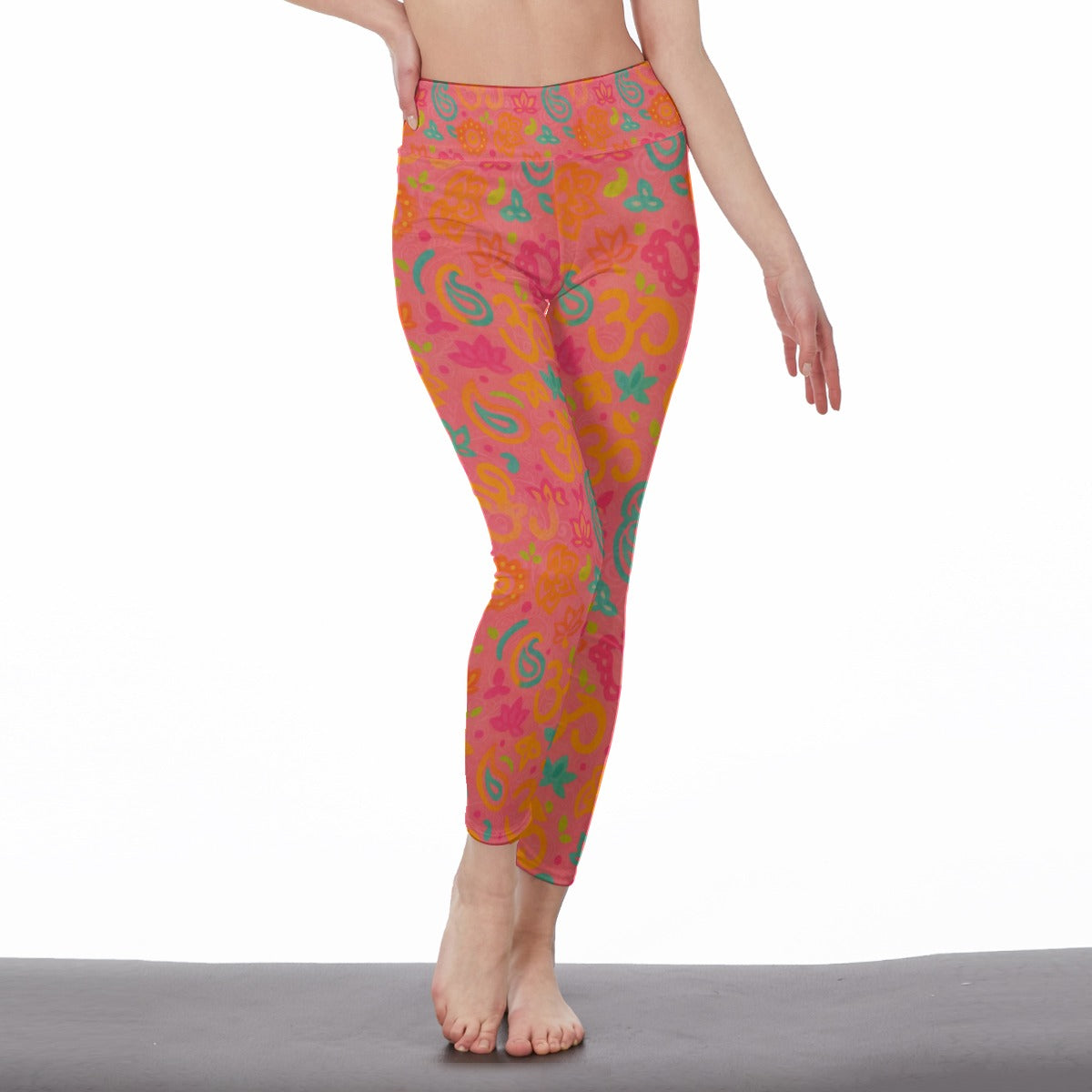 Om Symbol Yoga Mystic Energy Flow Yoga High Waist Leggings | 5To9Style