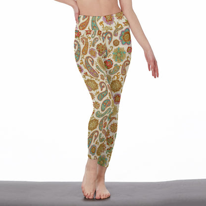 Paisley Pattern Serenity Strength Aura Yoga High Waist Leggings | 5To9Style