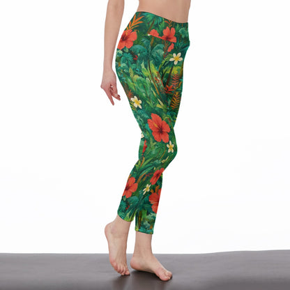 Tropical Forest Pattern Energy Freedom Soul Shine Yoga High Waist Leggings | 5To9Style