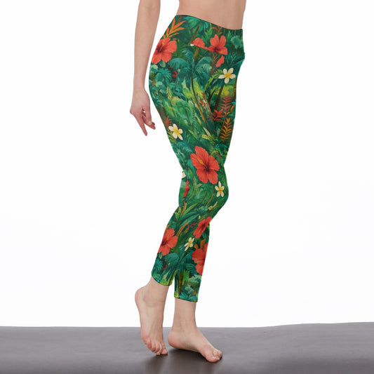 Tropical Forest Pattern Energy Freedom Soul Shine Yoga High Waist Leggings | 5To9Style