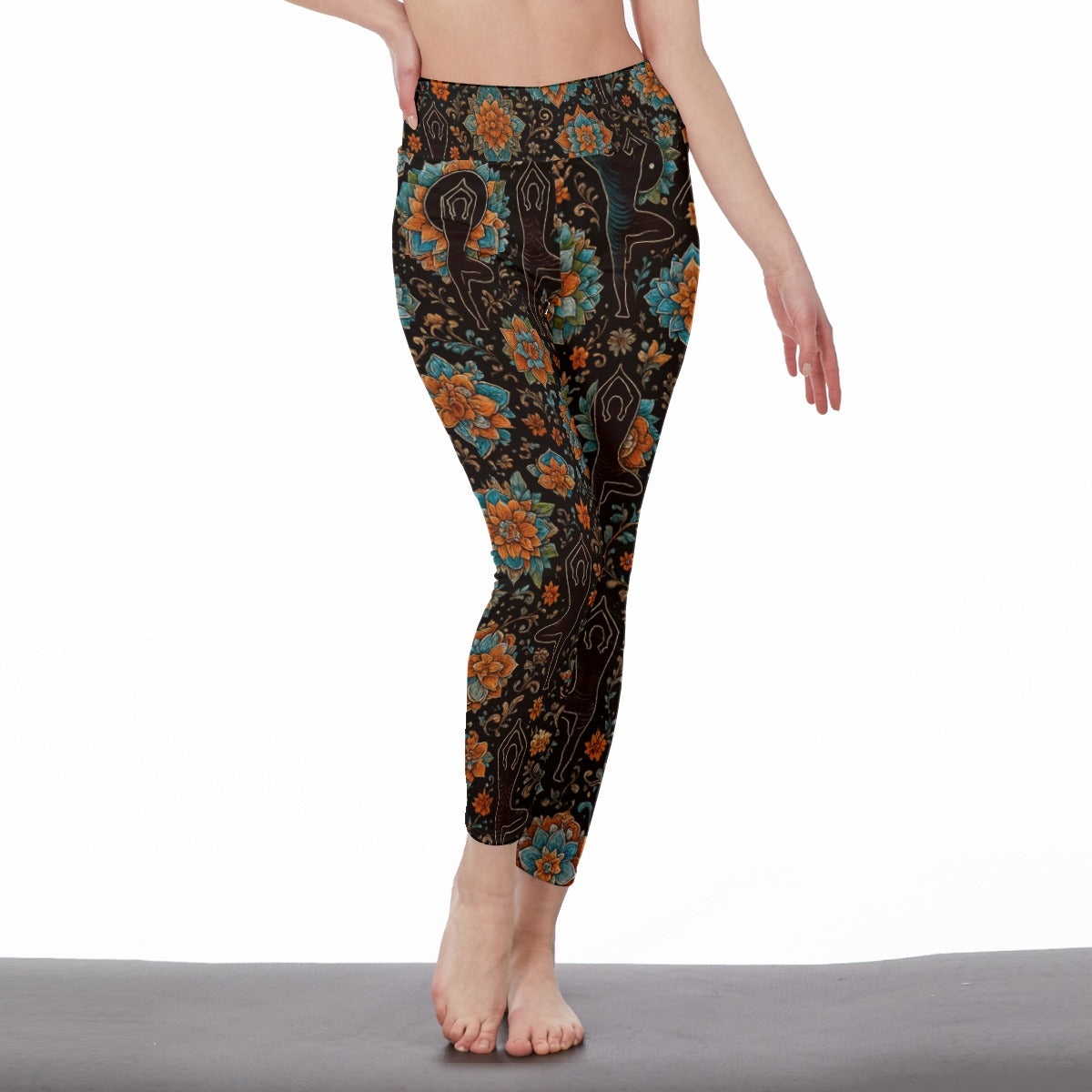 Mandala Pose Harmony Energy Flow Yoga High Waist Leggings | 5To9Style