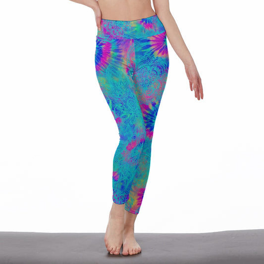 Tie Dye Pattern Infinite Spirit Vision Yoga High Waist Leggings | 5To9Style