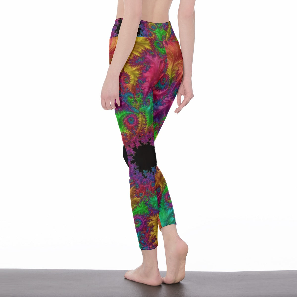 Psychedelic Fractals Mystic Balance Glow Yoga High Waist Leggings | 5To9Style