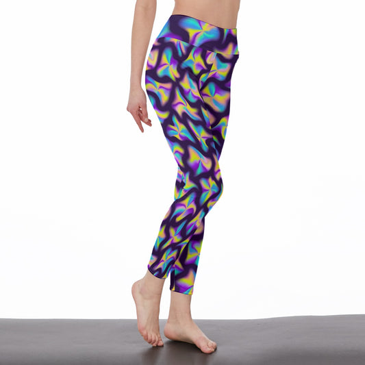 Aura Glow Patterns Infinite Spirit Vision Yoga High Waist Leggings | 5To9Style