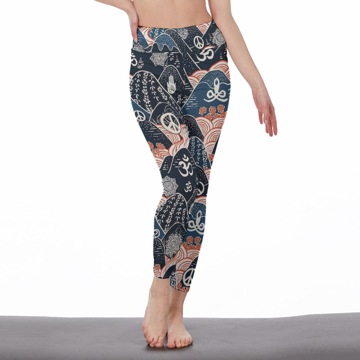 Himalayan Mountains Mystic Balance Flow Yoga High Waist Leggings | 5To9Style