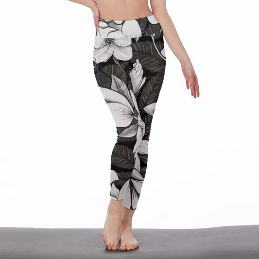 Yoga Pants Flower Bright Petal Jungle Bloom Yoga High Waist Leggings | 5To9Style