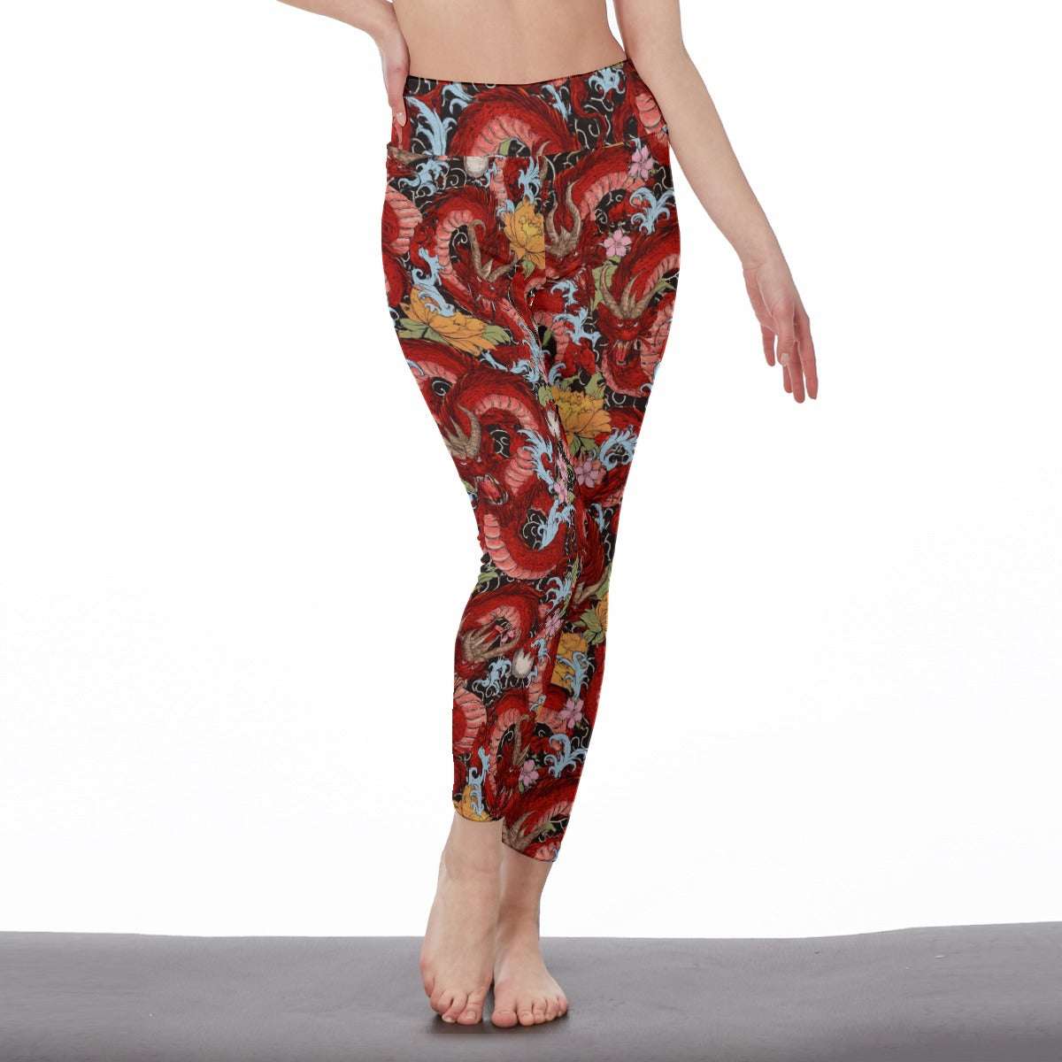 Dragon Zen Style – Calm Strength Balance Light Yoga High Waist Leggings | 5To9Style