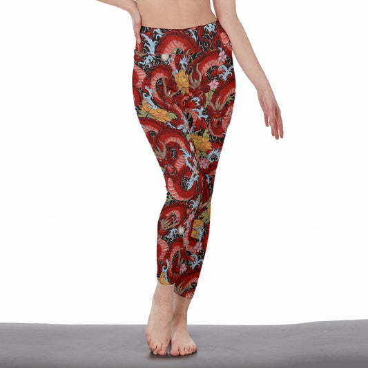 Dragon Zen Style – Calm Strength Balance Light Yoga High Waist Leggings | 5To9Style