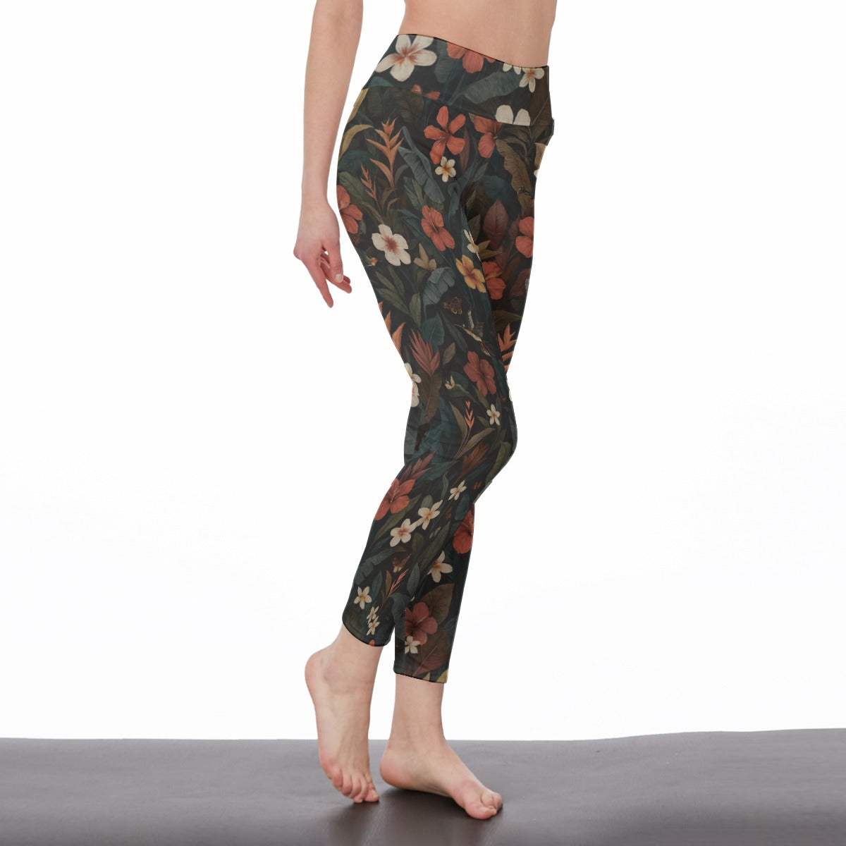 Tropical Forest Pattern Calm Strength Spirit Light Yoga High Waist Leggings | 5To9Style