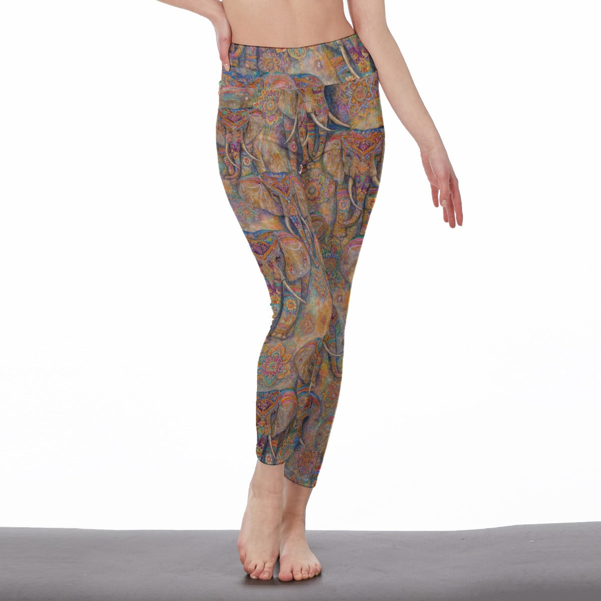 Elephant Boho Energy Freedom Soul Light Yoga High Waist Leggings | 5To9Style