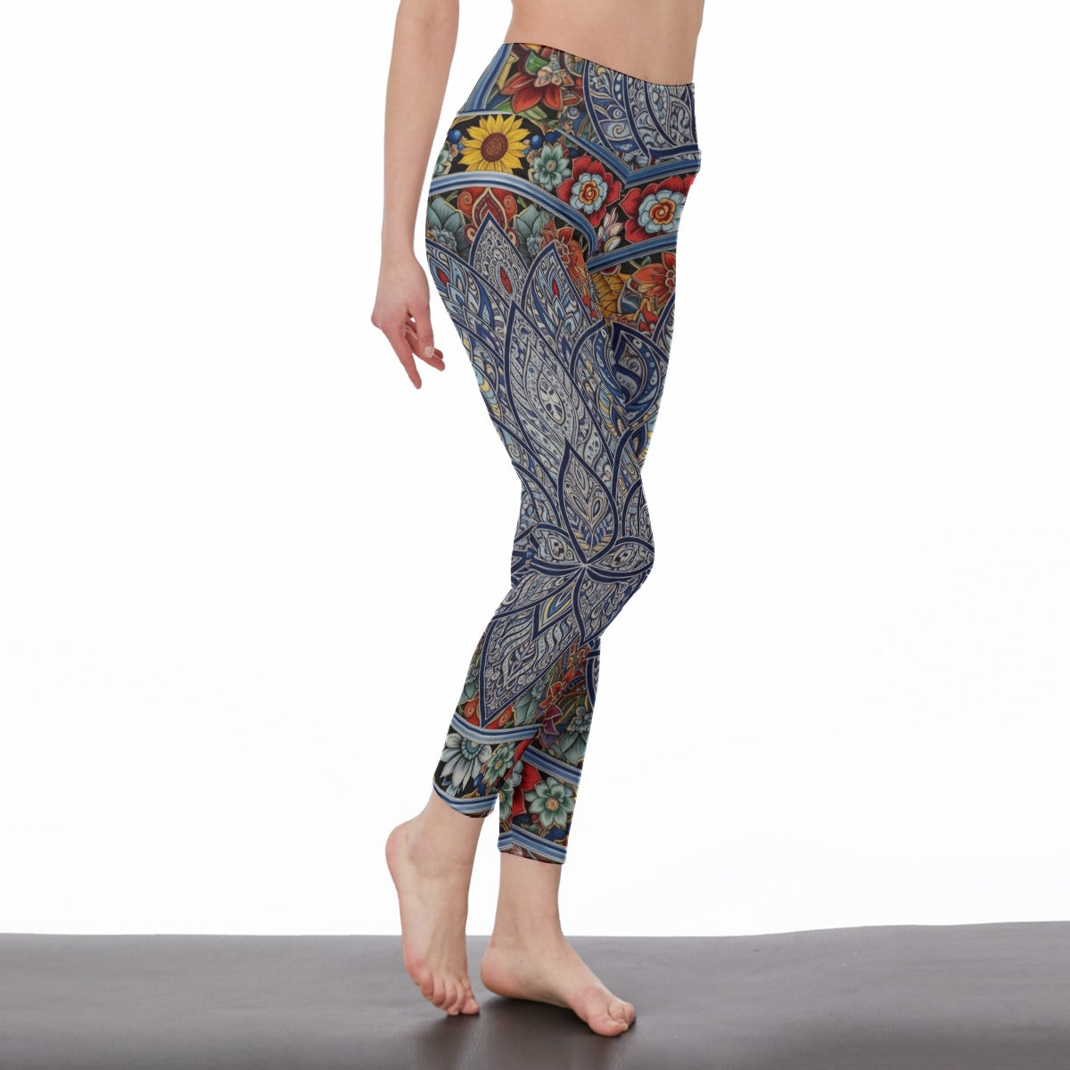 Yoga Pants Mandala art therapy All-Over Print Women's High Waist Leggings | 5To9Style | Side Stitch Closure | 5To9Style