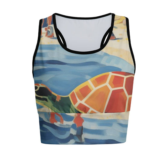 Turtle Tropical Sea Reef Serenity Yoga Women's Sports Bra