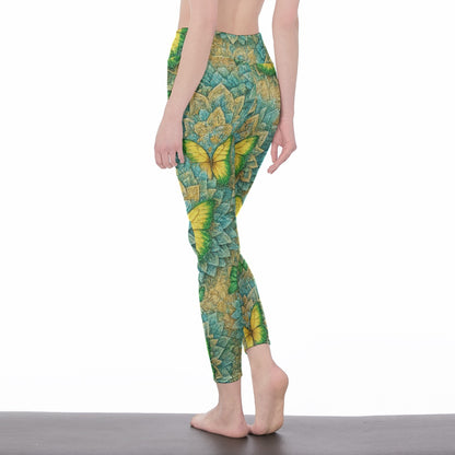Butterfly & Mandala – Harmony Grace Spirit Flow Yoga High Waist Leggings | 5To9Style