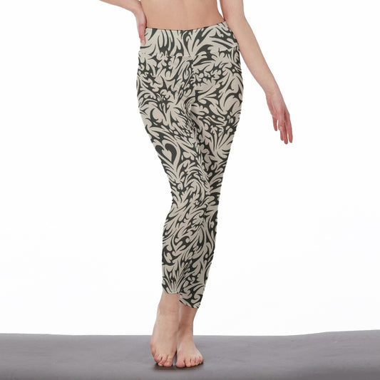 Tribal Line Art Mystic Balance Glow Yoga High Waist Leggings | 5To9Style