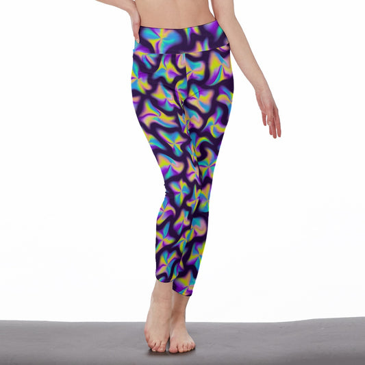 Aura Glow Patterns Infinite Spirit Vision Yoga High Waist Leggings | 5To9Style