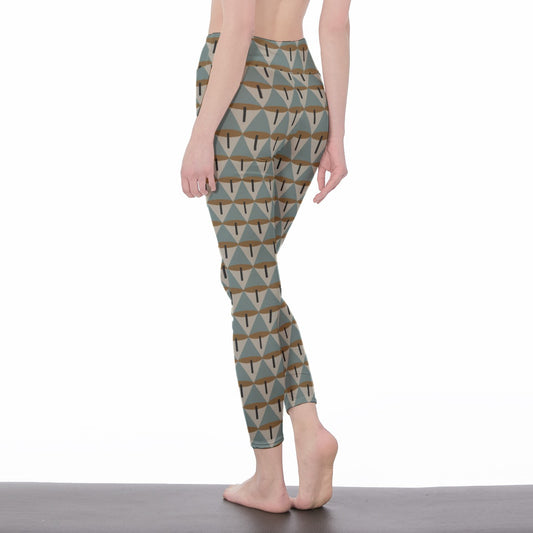Yoga Pants Art Bold Geometric Shape Harmony Yoga High Waist Leggings | 5To9Style