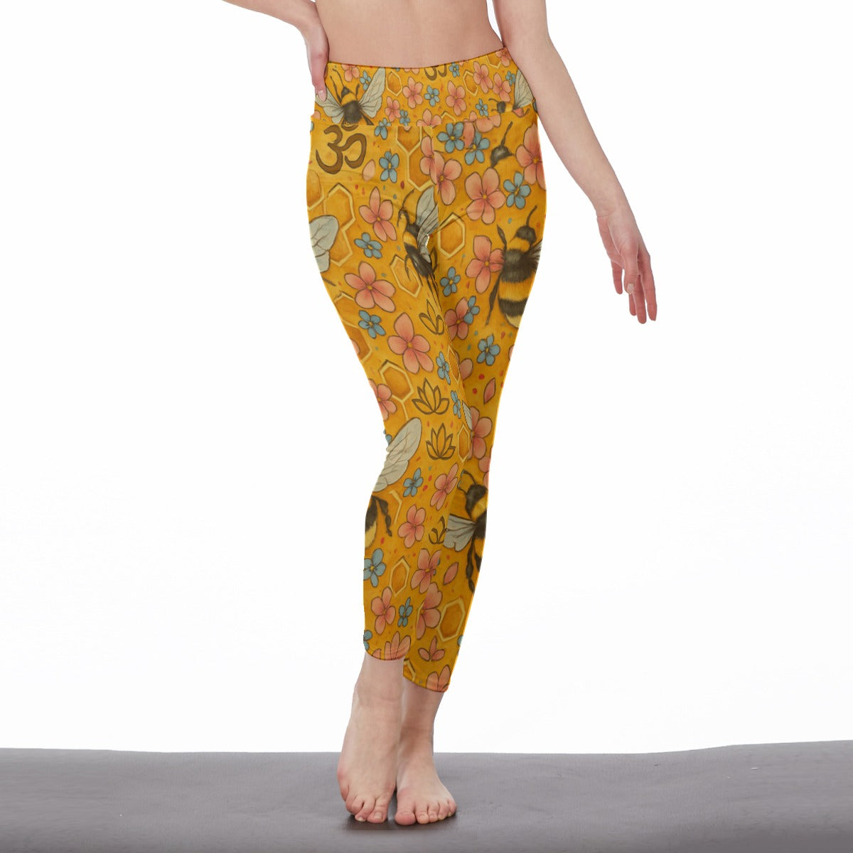 Honeycomb – Honey Bees Serenity Strength Aura Yoga High Waist Leggings | 5To9Style