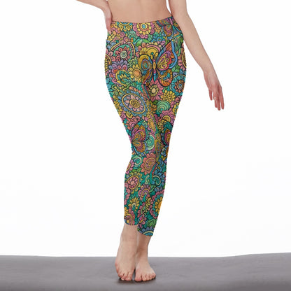 Butterfly & Mandala Harmony Energy Flow Yoga High Waist Leggings | 5To9Style