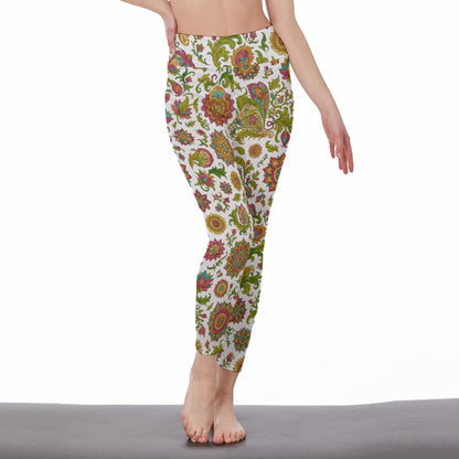 Paisley Pattern Infinite Spirit Flow Yoga High Waist Leggings | 5To9Style